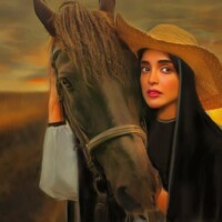 الهه حصاری سفارش نقاشی | نقاشی الهه حصاری | نقاشی چهره | احسان شعبانی