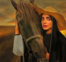 سفارش نقاشی | نقاشی الهه حصاری | نقاشی چهره | احسان شعبانی