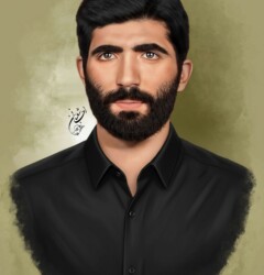نقاشی شهید حجت آقایی | نقاشی شهید | نقاشی شهدا